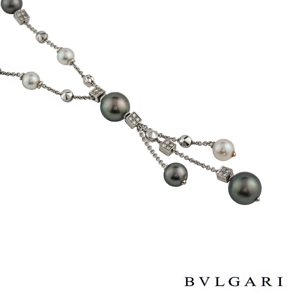 Bvlgari Lucea Diamond & Pearl Necklace 